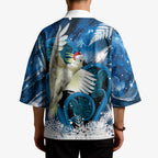 Sulphur-crested Cockatoo New Zealand Christmas In July Kimono NZ Aroha Koru Fern Marble Vibes