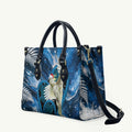 Sulphur-crested Cockatoo New Zealand Christmas In July Leather Bag NZ Aroha Koru Fern Marble Vibes