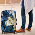 Sulphur-crested Cockatoo New Zealand Christmas In July Luggage Cover NZ Aroha Koru Fern Marble Vibes