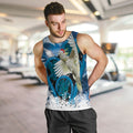 Sulphur-crested Cockatoo New Zealand Christmas In July Men Tank Top NZ Aroha Koru Fern Marble Vibes