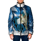 Sulphur-crested Cockatoo New Zealand Christmas In July Padded Jacket NZ Aroha Koru Fern Marble Vibes