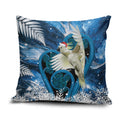 Sulphur-crested Cockatoo New Zealand Christmas In July Pillow Cover NZ Aroha Koru Fern Marble Vibes