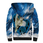 Sulphur-crested Cockatoo New Zealand Christmas In July Sherpa Hoodie NZ Aroha Koru Fern Marble Vibes