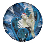 Sulphur-crested Cockatoo New Zealand Christmas In July Spare Tire Cover NZ Aroha Koru Fern Marble Vibes