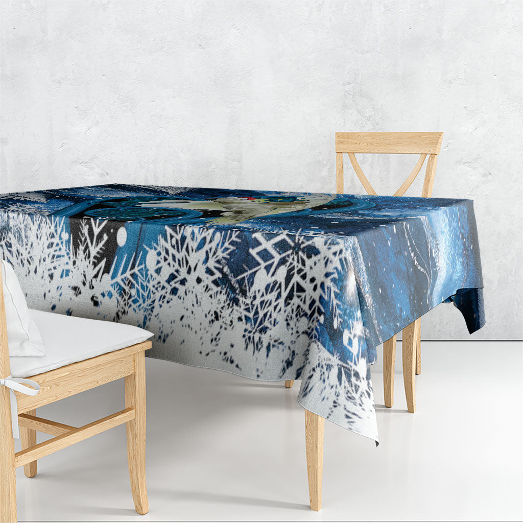 Sulphur-crested Cockatoo New Zealand Christmas In July Tablecloth NZ Aroha Koru Fern Marble Vibes