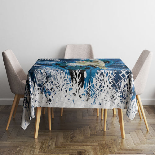 Sulphur-crested Cockatoo New Zealand Christmas In July Tablecloth NZ Aroha Koru Fern Marble Vibes