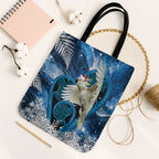 Sulphur-crested Cockatoo New Zealand Christmas In July Tote Bag NZ Aroha Koru Fern Marble Vibes