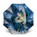 Sulphur-crested Cockatoo New Zealand Christmas In July Umbrella NZ Aroha Koru Fern Marble Vibes