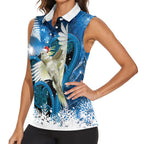 Sulphur-crested Cockatoo New Zealand Christmas In July Women Sleeveless Polo Shirt NZ Aroha Koru Fern Marble Vibes