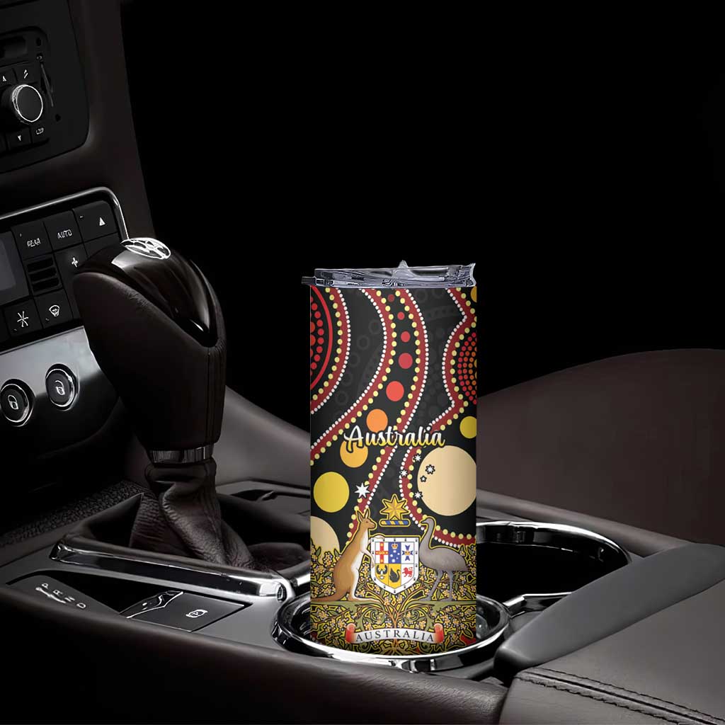 Vanuatu and Australia Skinny Tumbler Vanuatuan Polynesian Mix Aussie Aboriginal Art