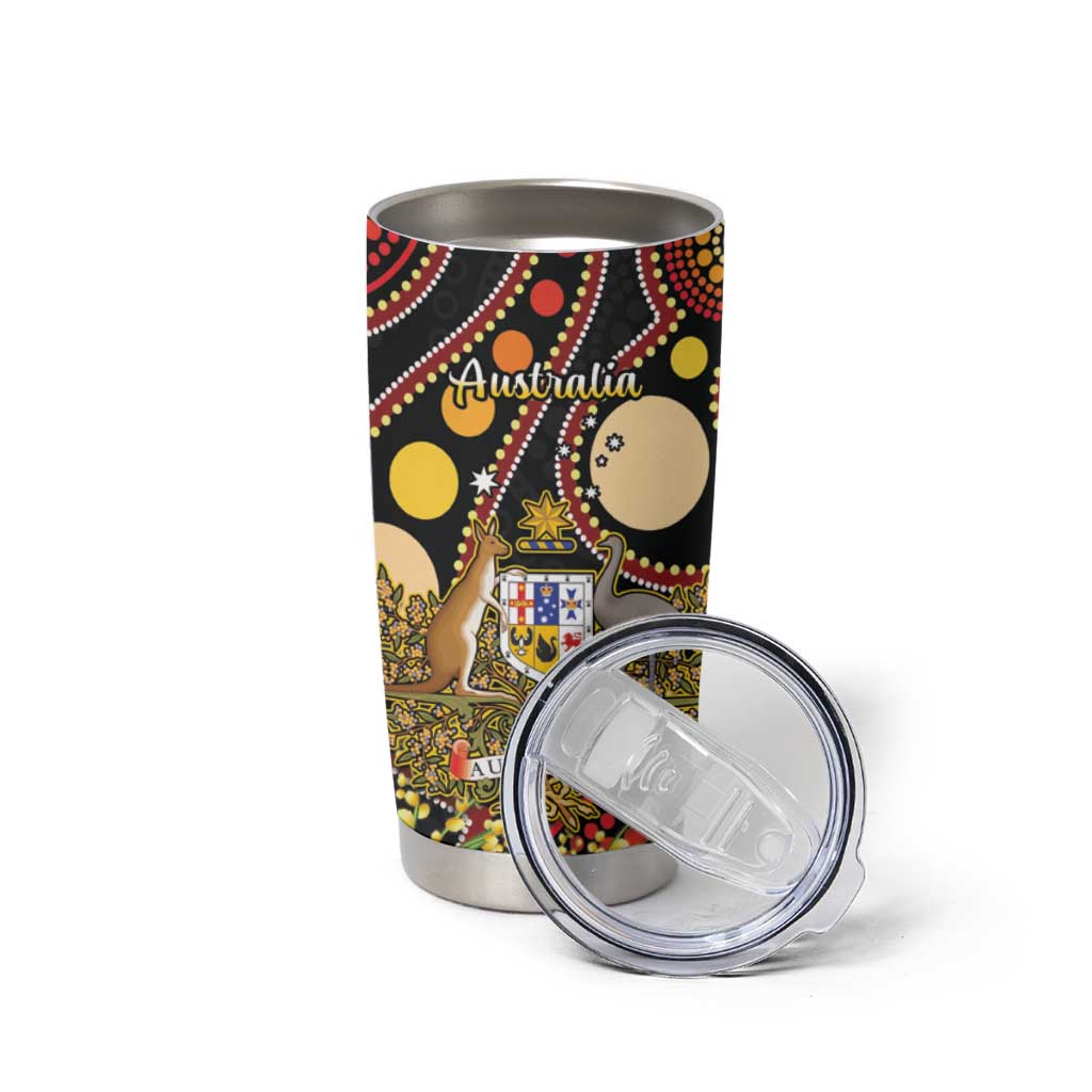 Vanuatu and Australia Tumbler Cup Vanuatuan Polynesian Mix Aussie Aboriginal Art