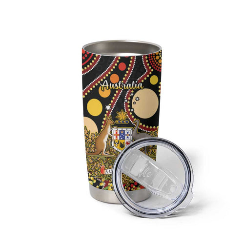 Vanuatu and Australia Tumbler Cup Vanuatuan Polynesian Mix Aussie Aboriginal Art