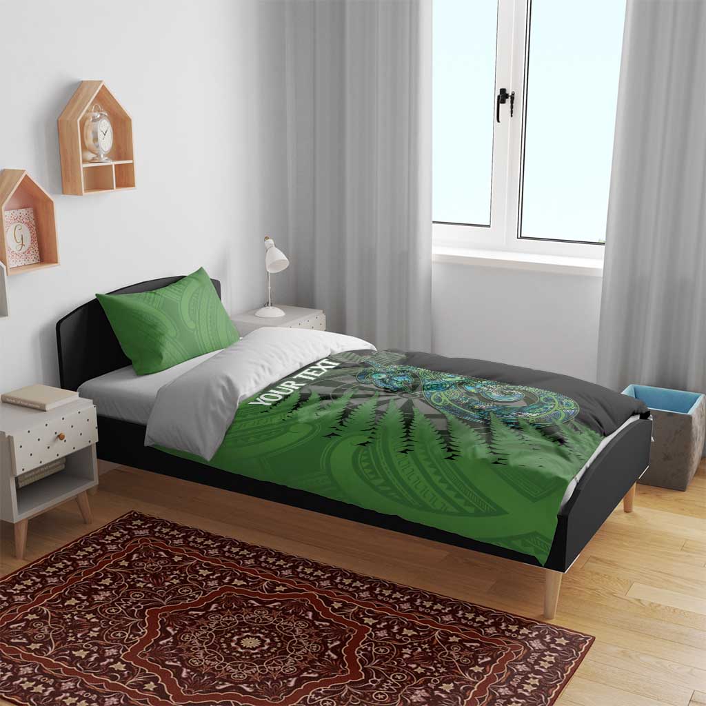 Personalised New Zealand Darts Bedding Set Aotearoa Maori Fern Mix Manaia Tattoo