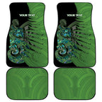 Personalised New Zealand Darts Car Mats Aotearoa Maori Fern Mix Manaia Tattoo