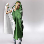 Personalised New Zealand Darts Hooded Blanket Aotearoa Maori Fern Mix Manaia Tattoo
