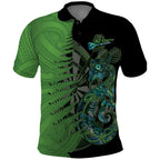 Personalised New Zealand Darts Polo Shirt Aotearoa Maori Fern Mix Manaia Tattoo