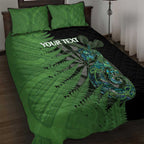 Personalised New Zealand Darts Quilt Bed Set Aotearoa Maori Fern Mix Manaia Tattoo