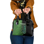 Personalised New Zealand Darts Shoulder Handbag Aotearoa Maori Fern Mix Manaia Tattoo