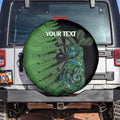 Personalised New Zealand Darts Spare Tire Cover Aotearoa Maori Fern Mix Manaia Tattoo
