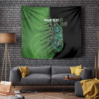 Personalised New Zealand Darts Tapestry Aotearoa Maori Fern Mix Manaia Tattoo