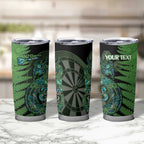 Personalised New Zealand Darts Tumbler Cup Aotearoa Maori Fern Mix Manaia Tattoo