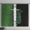 Personalised New Zealand Darts Window Curtain Aotearoa Maori Fern Mix Manaia Tattoo