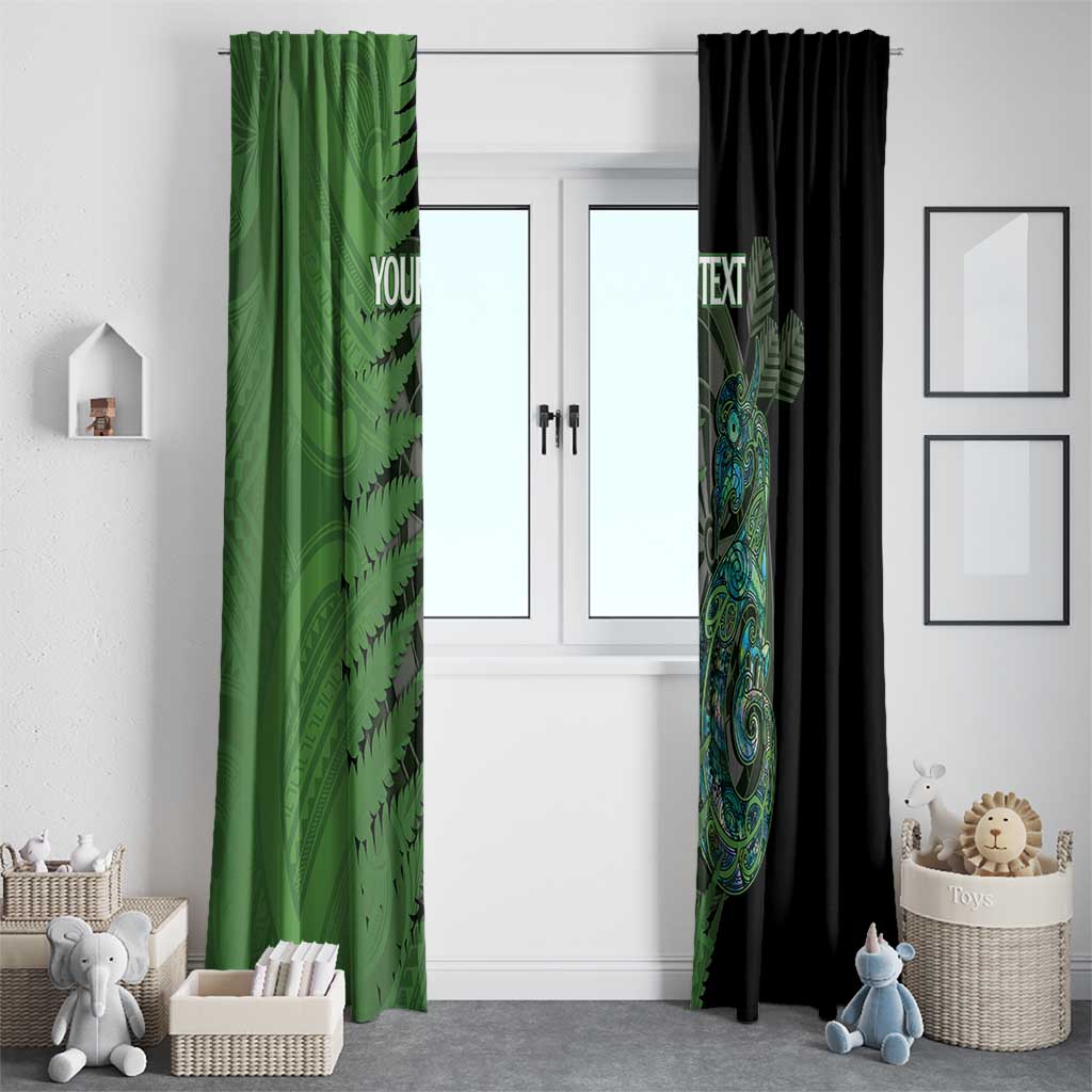 Personalised New Zealand Darts Window Curtain Aotearoa Maori Fern Mix Manaia Tattoo