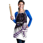 New Zealand Silver Fern Rugby Custom Apron Go All Black Purple Maori Paua Shell - Aussie Hoodie