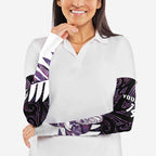 New Zealand Silver Fern Rugby Custom Arm Sleeves Go All Black Purple Maori Paua Shell - Aussie Hoodie