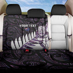 New Zealand Silver Fern Rugby Custom Back Car Seat Cover Go All Black Purple Maori Paua Shell - Aussie Hoodie