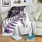 New Zealand Silver Fern Rugby Custom Blanket Go All Black Purple Maori Paua Shell - Aussie Hoodie