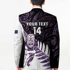 New Zealand Silver Fern Rugby Custom Blazer Go All Black Purple Maori Paua Shell - Aussie Hoodie