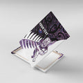 New Zealand Silver Fern Rugby Custom Canvas Wall Art Go All Black Purple Maori Paua Shell - Aussie Hoodie