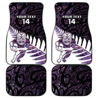 New Zealand Silver Fern Rugby Custom Car Mats Go All Black Purple Maori Paua Shell - Aussie Hoodie