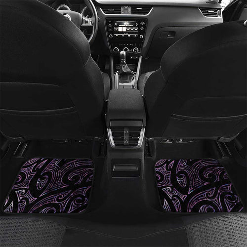 New Zealand Silver Fern Rugby Custom Car Mats Go All Black Purple Maori Paua Shell - Aussie Hoodie