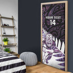 New Zealand Silver Fern Rugby Custom Door Cover Go All Black Purple Maori Paua Shell - Aussie Hoodie