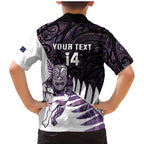 New Zealand Silver Fern Rugby Custom Family Matching Mermaid Dress and Hawaiian Shirt Go All Black Purple Maori Paua Shell - Aussie Hoodie