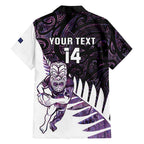 New Zealand Silver Fern Rugby Custom Family Matching Summer Maxi Dress and Hawaiian Shirt Go All Black Purple Maori Paua Shell - Aussie Hoodie