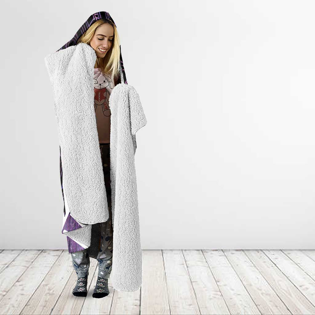 New Zealand Silver Fern Rugby Custom Hooded Blanket Go All Black Purple Maori Paua Shell - Aussie Hoodie