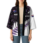 New Zealand Silver Fern Rugby Custom Kimono Go All Black Purple Maori Paua Shell - Aussie Hoodie