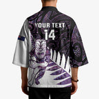 New Zealand Silver Fern Rugby Custom Kimono Go All Black Purple Maori Paua Shell - Aussie Hoodie