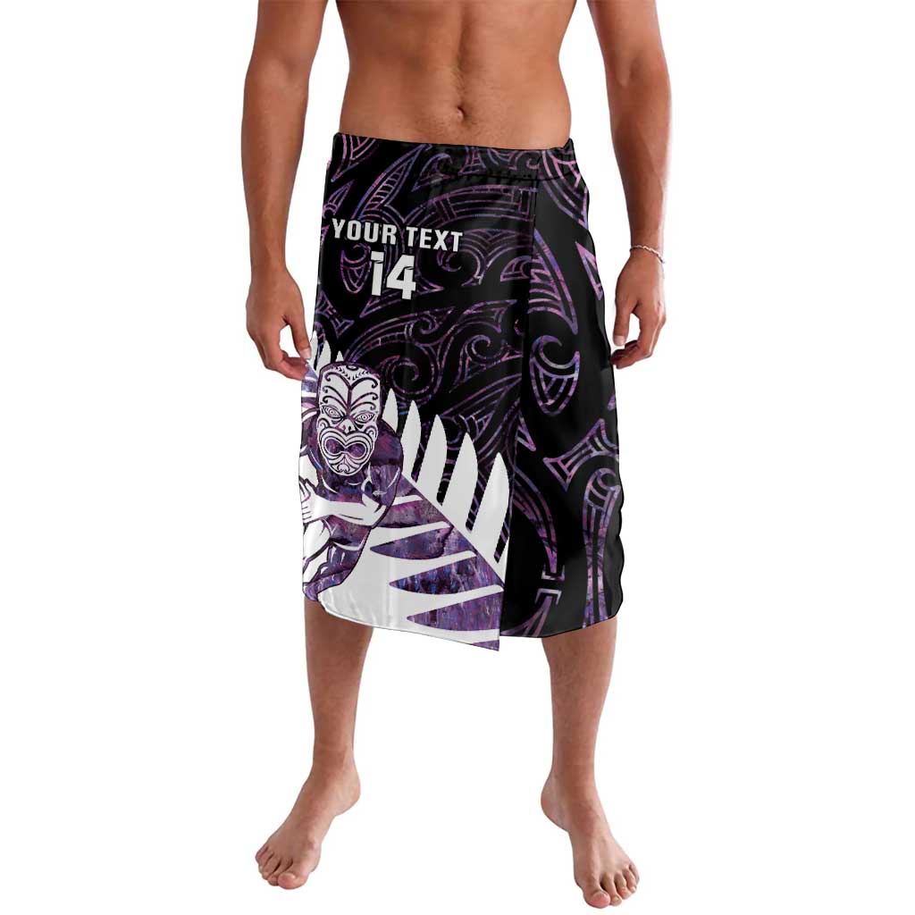 New Zealand Silver Fern Rugby Custom Lavalava Go All Black Purple Maori Paua Shell - Aussie Hoodie