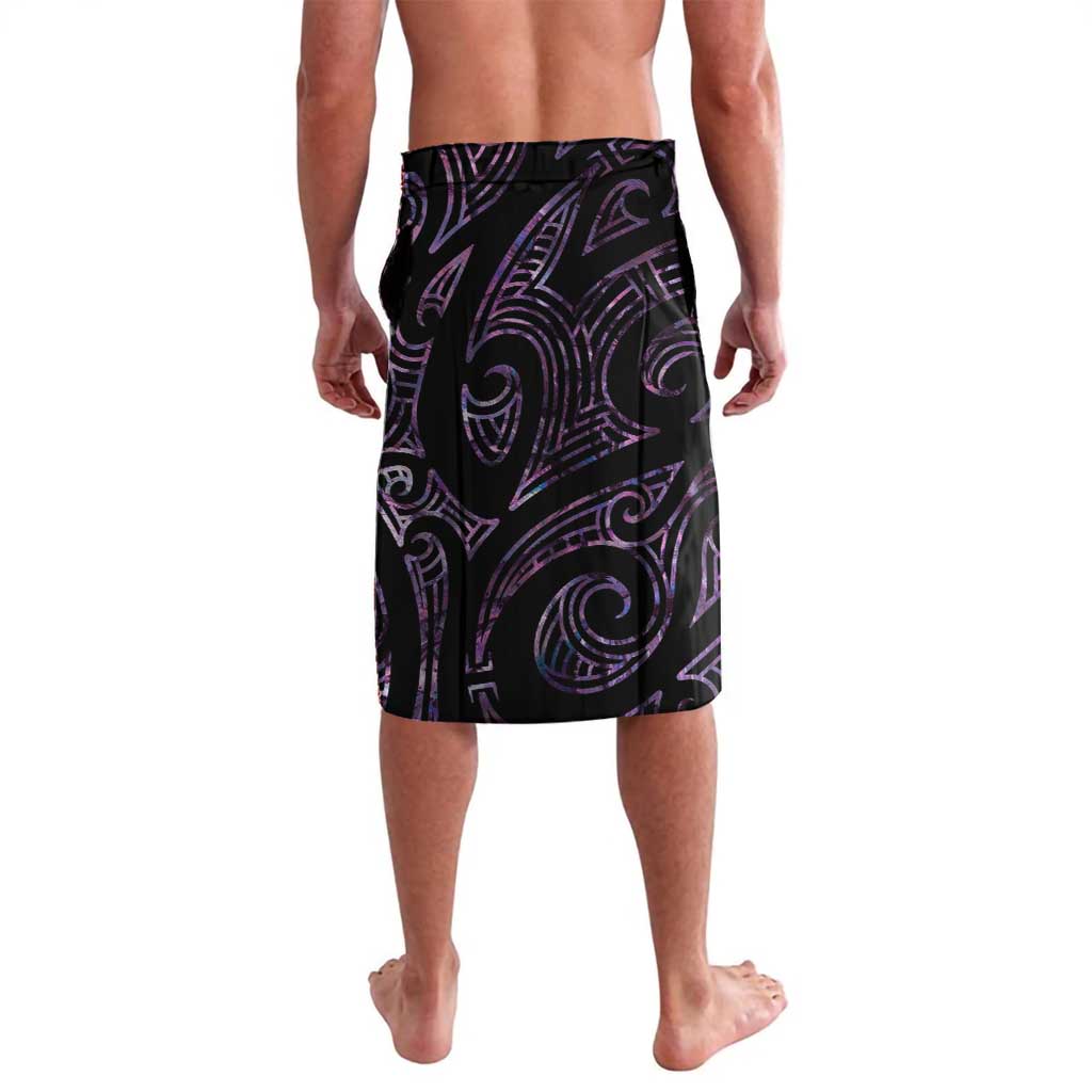 New Zealand Silver Fern Rugby Custom Lavalava Go All Black Purple Maori Paua Shell - Aussie Hoodie