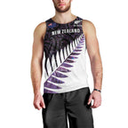 New Zealand Silver Fern Rugby Custom Men Tank Top Go All Black Purple Maori Paua Shell - Aussie Hoodie