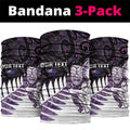 New Zealand Silver Fern Rugby Custom Neck Gaiter Go All Black Purple Maori Paua Shell - Aussie Hoodie