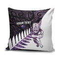 New Zealand Silver Fern Rugby Custom Pillow Cover Go All Black Purple Maori Paua Shell - Aussie Hoodie
