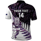 New Zealand Silver Fern Rugby Custom Polo Shirt Go All Black Purple Maori Paua Shell - Aussie Hoodie