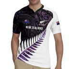 New Zealand Silver Fern Rugby Custom Rugby Jersey Go All Black Purple Maori Paua Shell - Aussie Hoodie