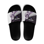New Zealand Silver Fern Rugby Custom Slide Sandals Go All Black Purple Maori Paua Shell - Aussie Hoodie