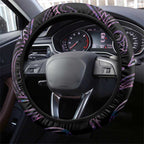 New Zealand Silver Fern Rugby Steering Wheel Cover Go All Black Purple Maori Paua Shell - Aussie Hoodie